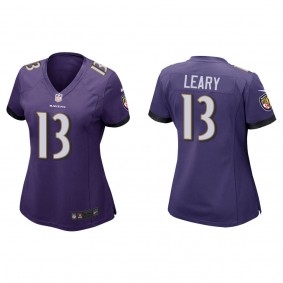 Women's Devin Leary Baltimore Ravens Purple Game Jersey