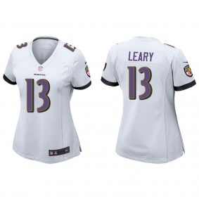 Women's Devin Leary Baltimore Ravens White Game Jersey