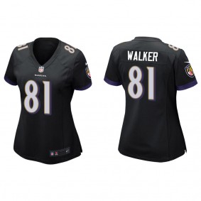 Women's Devontez Walker Baltimore Ravens Black Game Jersey