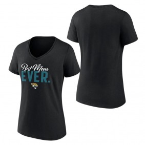 Women's Jacksonville Jaguars Fanatics Branded Black Best Mom Ever V-Neck T-Shirt