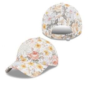 Women's Jacksonville Jaguars Cream Bloom 9TWENTY Adjustable Hat