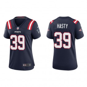 Women's New England Patriots JaMycal Hasty Navy Game Jersey