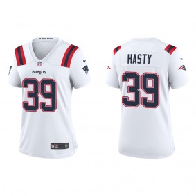 Women's New England Patriots JaMycal Hasty White Game Jersey
