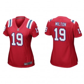 Women's Joe Milton New England Patriots Red Game Jersey
