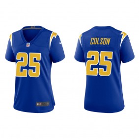 Women's Junior Colson Los Angeles Chargers Royal Alternate Game Jersey