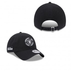 Women's Las Vegas Raiders Black 2022 Inspire Change 9TWENTY Adjustable Hat