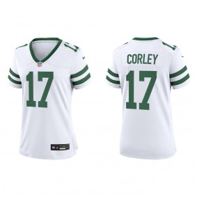 Women's Malachi Corley New York Jets White Legacy Game Jersey