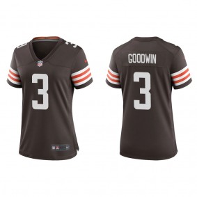 Women's Cleveland Browns Marquise Goodwin Brown Game Jersey