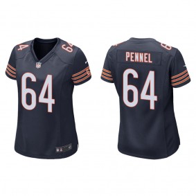 Women's Chicago Bears Mike Pennel Navy Game Jersey