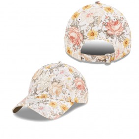 Women's Minnesota Vikings Cream Bloom 9TWENTY Adjustable Hat