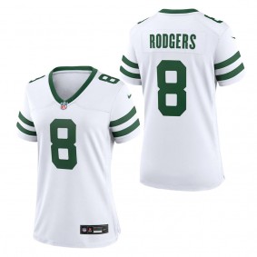 Women's New York Jets Aaron Rodgers White Legacy Player Game Jersey