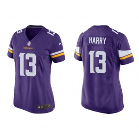 Women's N'Keal Harry Vikings Purple Game Jersey