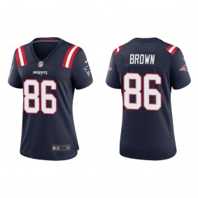Women's New England Patriots Pharaoh Brown Navy Game Jersey