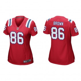 Women's New England Patriots Pharaoh Brown Red Game Jersey