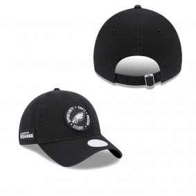Women's Philadelphia Eagles Black 2022 Inspire Change 9TWENTY Adjustable Hat