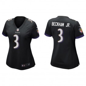 Women's Baltimore Ravens Odell Beckham Jr. Black Game Jersey