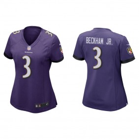 Women's Baltimore Ravens Odell Beckham Jr. Purple Game Jersey