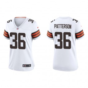 Women's Cleveland Browns Riley Patterson White Game Jersey