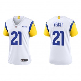 Women's Los Angeles Rams Russ Yeast White Alternate Game Jersey