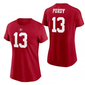 Women's San Francisco 49ers Brock Purdy Nike Scarlet Player Name & Number T-Shirt