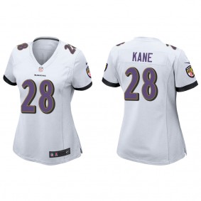 Women's Sanoussi Kane Baltimore Ravens White Game Jersey