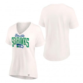 Women's Seattle Seahawks Fanatics Branded Oatmeal Motivating Force Lightweight V-Neck T-Shirt