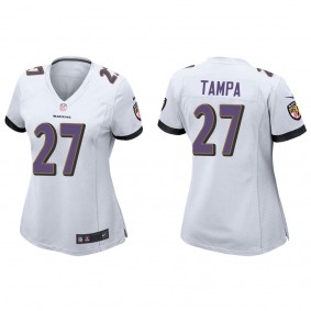 Women's T.J. Tampa Baltimore Ravens White Game Jersey