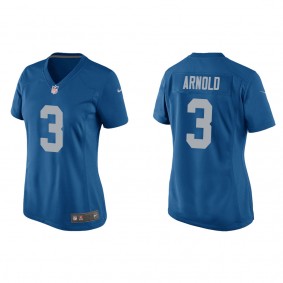 Women's Terrion Arnold Detroit Lions Blue Throwback Game Jersey