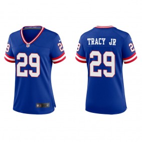 Women's Tyrone Tracy Jr. New York Giants Royal Classic Game Jersey