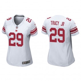Women's Tyrone Tracy Jr. New York Giants White Game Jersey