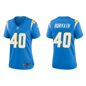 Women's Los Angeles Chargers Zander Horvath Powder Blue Game Jersey