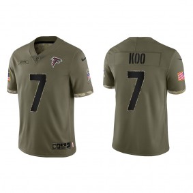 Younghoe Koo Atlanta Falcons Olive 2022 Salute To Service Limited Jersey