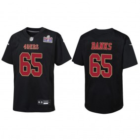 Youth Aaron Banks San Francisco 49ers Black Super Bowl LVIII Carbon Fashion Game Jersey