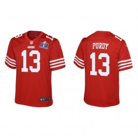 Youth Brock Purdy San Francisco 49ers Scarlet Super Bowl LVIII Game Jersey