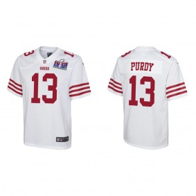 Youth Brock Purdy San Francisco 49ers White Super Bowl LVIII Game Jersey