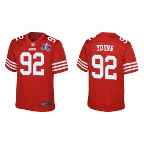Youth Chase Young San Francisco 49ers Scarlet Super Bowl LVIII Game Jersey