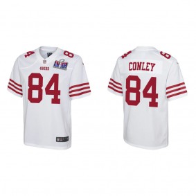 Youth Chris Conley San Francisco 49ers White Super Bowl LVIII Game Jersey