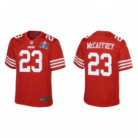 Youth Christian McCaffrey San Francisco 49ers Scarlet Super Bowl LVIII Game Jersey