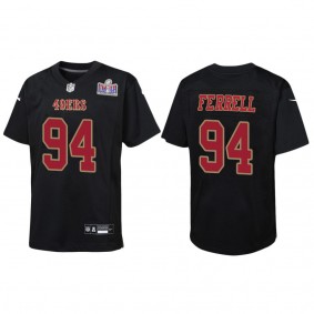 Youth Clelin Ferrell San Francisco 49ers Black Super Bowl LVIII Carbon Fashion Game Jersey