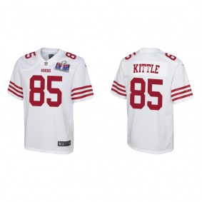 Youth George Kittle San Francisco 49ers White Super Bowl LVIII Game Jersey