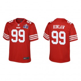 Youth Javon Kinlaw San Francisco 49ers Scarlet Super Bowl LVIII Game Jersey