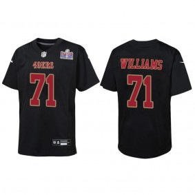 Youth Trent Williams San Francisco 49ers Black Super Bowl LVIII Carbon Fashion Game Jersey