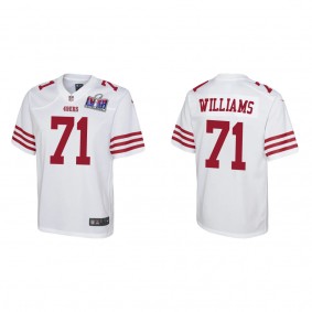 Youth Trent Williams San Francisco 49ers White Super Bowl LVIII Game Jersey