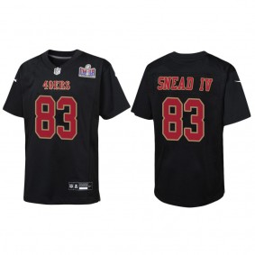 Youth Willie Snead IV San Francisco 49ers Black Super Bowl LVIII Carbon Fashion Game Jersey