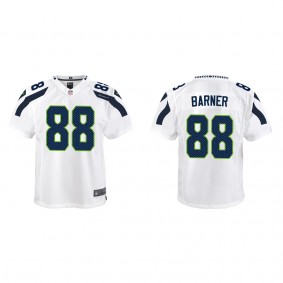 Youth A.J. Barner Seattle Seahawks White Game Jersey