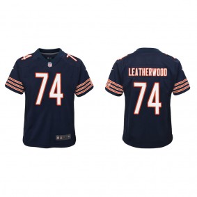 Youth Chicago Bears Alex Leatherwood Navy Game Jersey