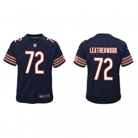 Youth Chicago Bears Alex Leatherwood Navy Game Jersey