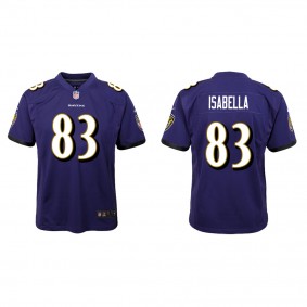 Youth Andy Isabella Baltimore Ravens Purple Game Jersey