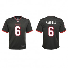 Youth Tampa Bay Buccaneers Baker Mayfield Pewter Alternate Game Jersey