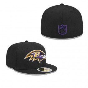 Youth Baltimore Ravens Black Main 59FIFTY Fitted Hat